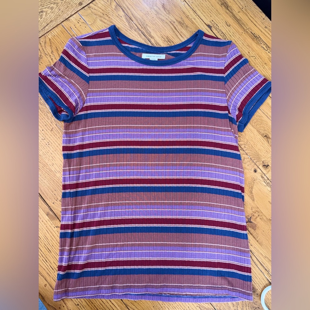 American Eagle sz Small Striped Shirt Top- Multicolor